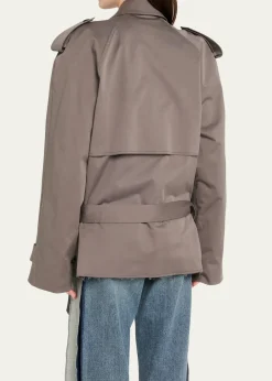 MM6 Maison MargielaBoxy Trench-Style Sports Jacket