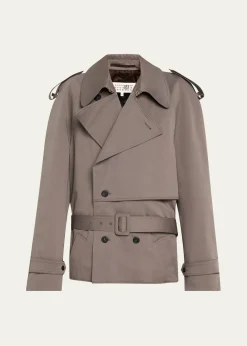 MM6 Maison MargielaBoxy Trench-Style Sports Jacket