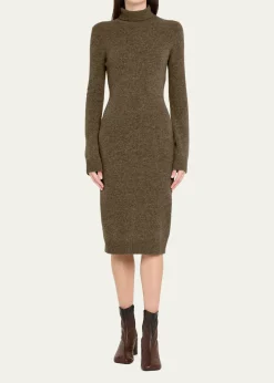 MM6 Maison MargielaWool-Blend Turtleneck Sweater Dress