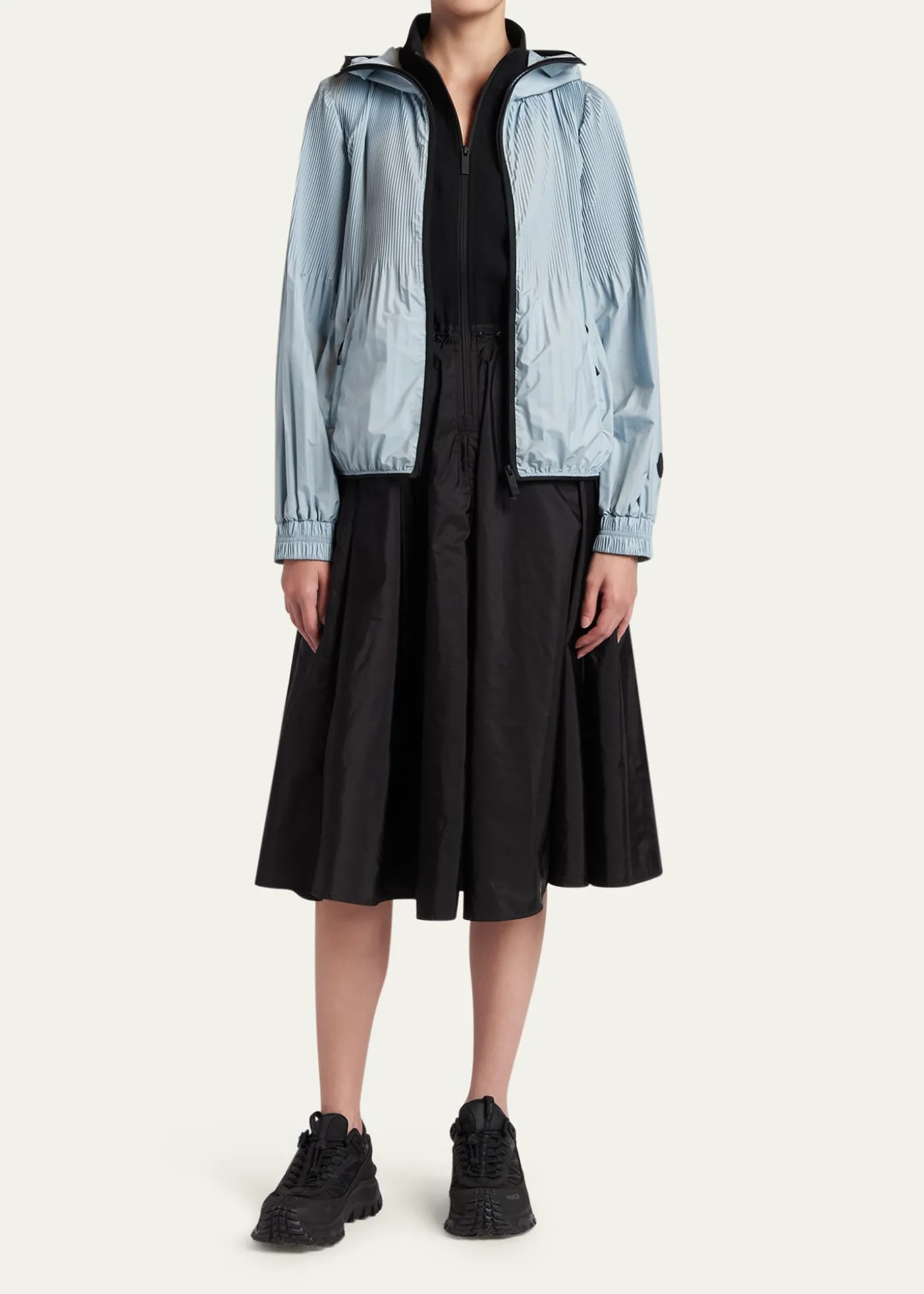 MonclerAnemone Pleated Hooded Jacket