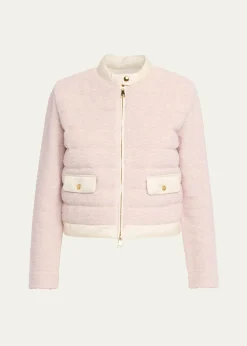 MonclerBouclé Short Down Jacket