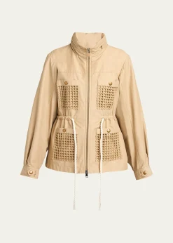 MonclerBougain Twill Hooded Jacket
