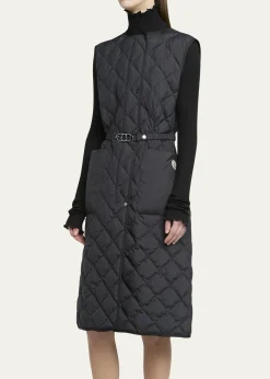 MonclerButor Diamond-Quilted Long Down Vest