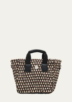 MonclerCaradoc Micro Raffia Crochet Tote Bag