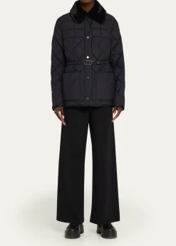 MonclerCygne Faux Fur-Trimmed Down Jacket