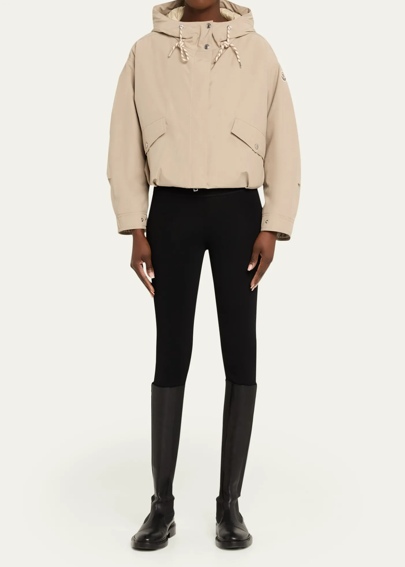 MonclerEucalyptus Hooded Short Down Jacket