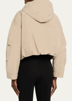MonclerEucalyptus Hooded Short Down Jacket