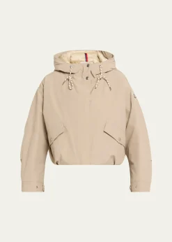MonclerEucalyptus Hooded Short Down Jacket
