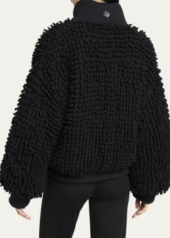 Moncler Geniusx EE72 by Edward Enninful Wool Blend Zip-Up Cardigan