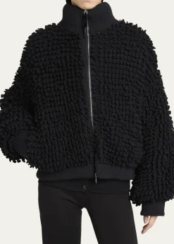 Moncler Geniusx EE72 by Edward Enninful Wool Blend Zip-Up Cardigan