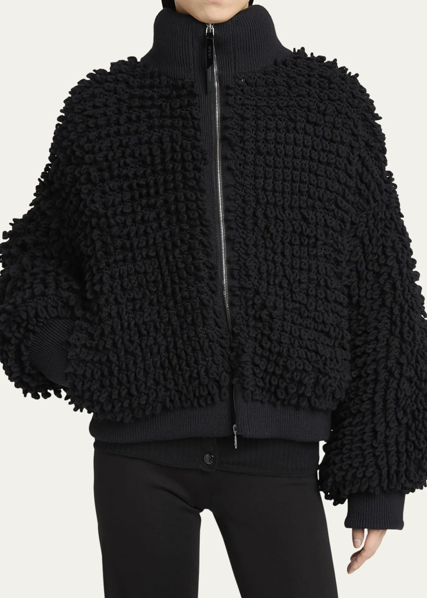 Moncler Geniusx EE72 by Edward Enninful Wool Blend Zip-Up Cardigan