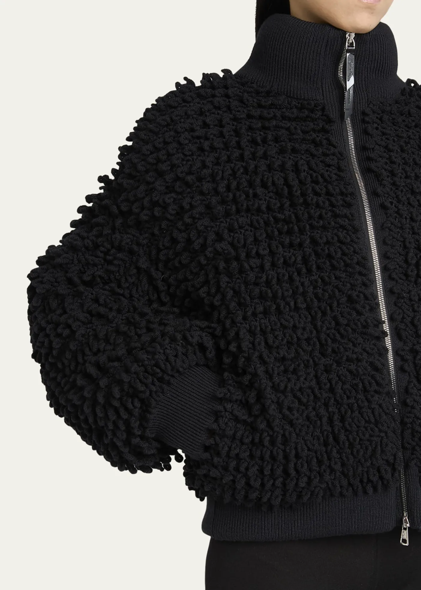 Moncler Geniusx EE72 by Edward Enninful Wool Blend Zip-Up Cardigan