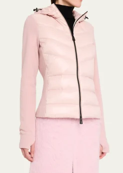 Moncler GrenoblePuffer Polar Fleece Zip-Up Cardigan