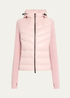 Moncler GrenoblePuffer Polar Fleece Zip-Up Cardigan