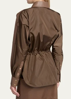 MonclerLeather & Nylon Shirt