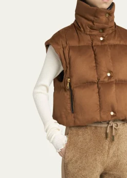 MonclerPaterne Convertible Short Down Jacket with Detachable Hood