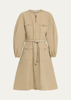 MonclerPleated Poplin Dress