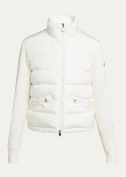 MonclerQuilted Nylon Zip-Up Cardigan