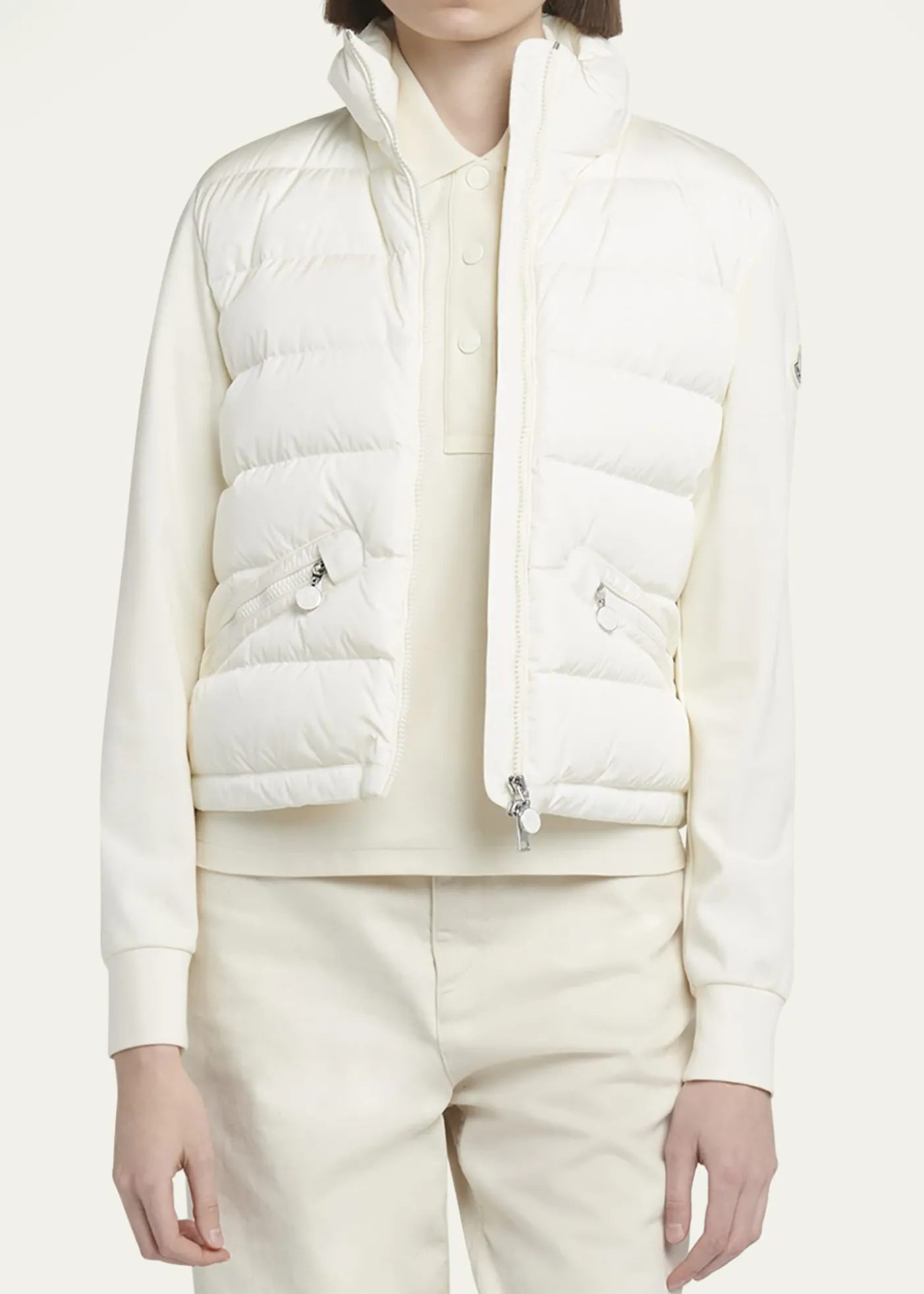 MonclerQuilted Nylon Zip-Up Cardigan
