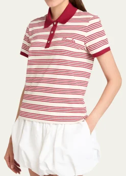MonclerStriped Cotton Polo