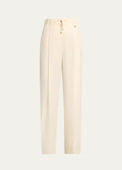 MonclerWool Gabardine Tailored Pants