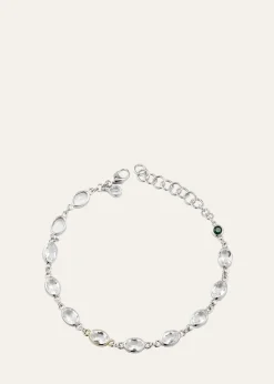 Monica Rich KosannOval Bezel-Set Rock Crystal Tennis Bracelet in Sterling Silver