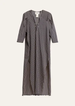 NACKIYEOffshore Striped Long-Sleeve Maxi Caftan Dress