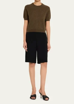NACKIYEPearl Cashmere Short-Sleeve Sweater