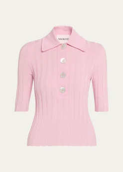 NACKIYESugarman Short Sleeve Knit Polo