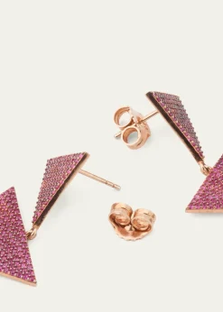 Nickho ReyMeghan Drop Earrings with Crystals, Hot Pink