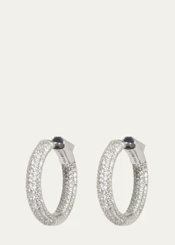 Nickho ReyMini Tire Hoop Earrings, White