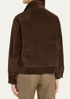 Nili LotanDominic Calfskin Suede Jacket