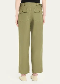 Nili LotanEarl Cotton Straight-Leg Ankle Pants