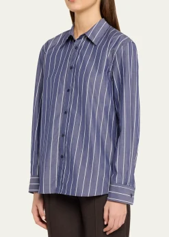 Nili LotanRaphael Classic Striped Button-Down Shirt