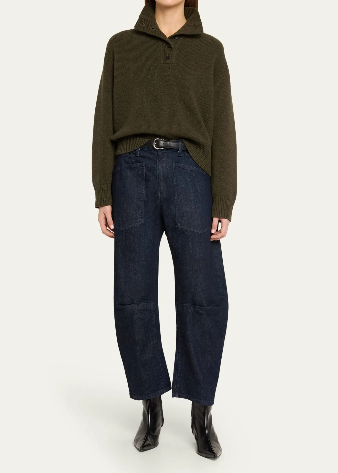 Nili LotanRenata Collared Wool Sweater
