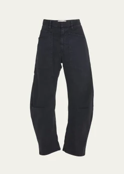 Nili LotanShon Mid-Rise Cropped Pants