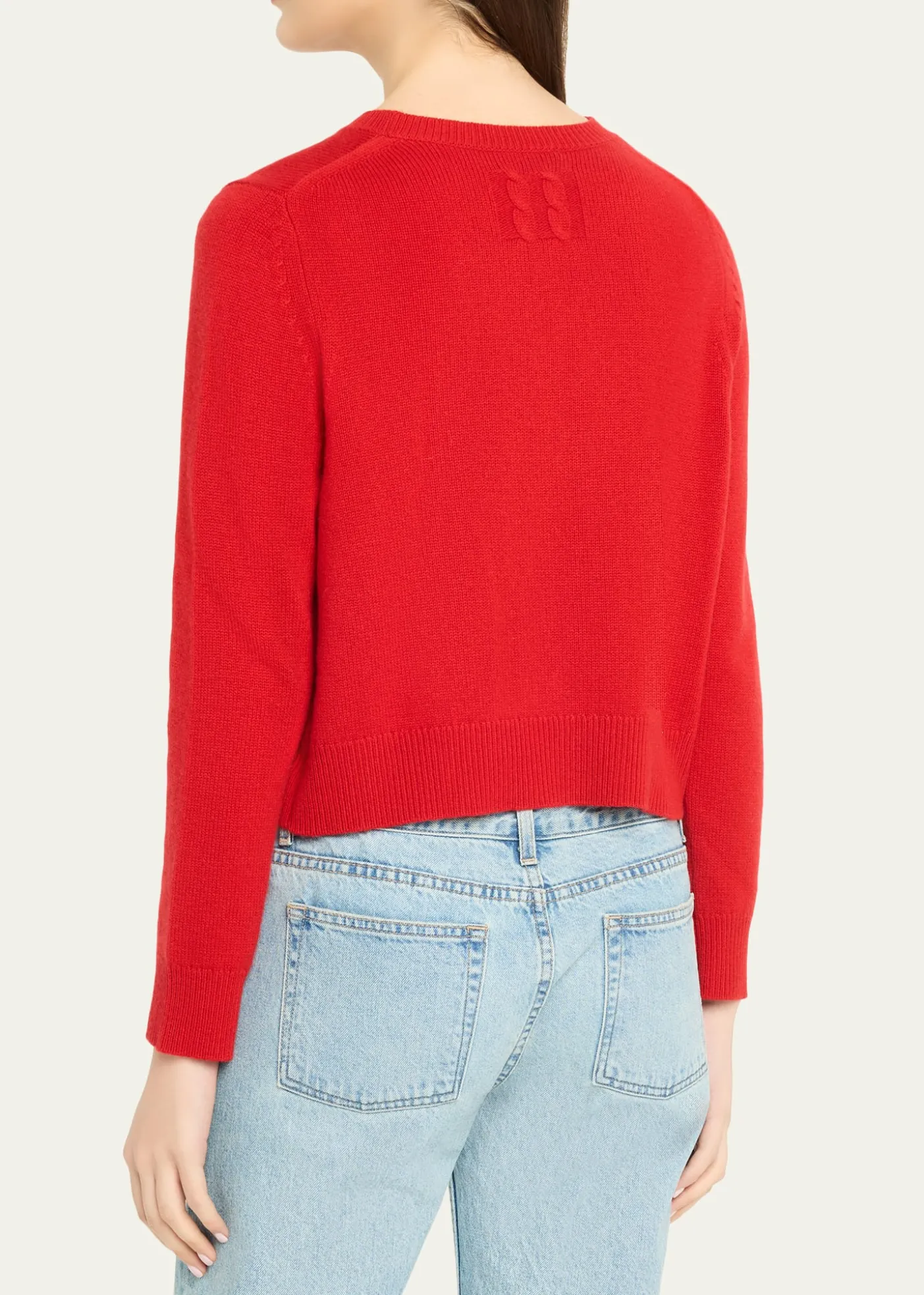 Nili LotanVenus Dark Rust Cashmere Crop Sweater