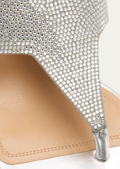 NodaletoDona Nova Embellished Metallic Leather Kitten-Heel Sandals