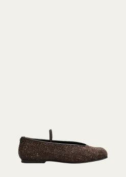 NodaletoNodstalgia Cindy Tweed Ballerina Flats