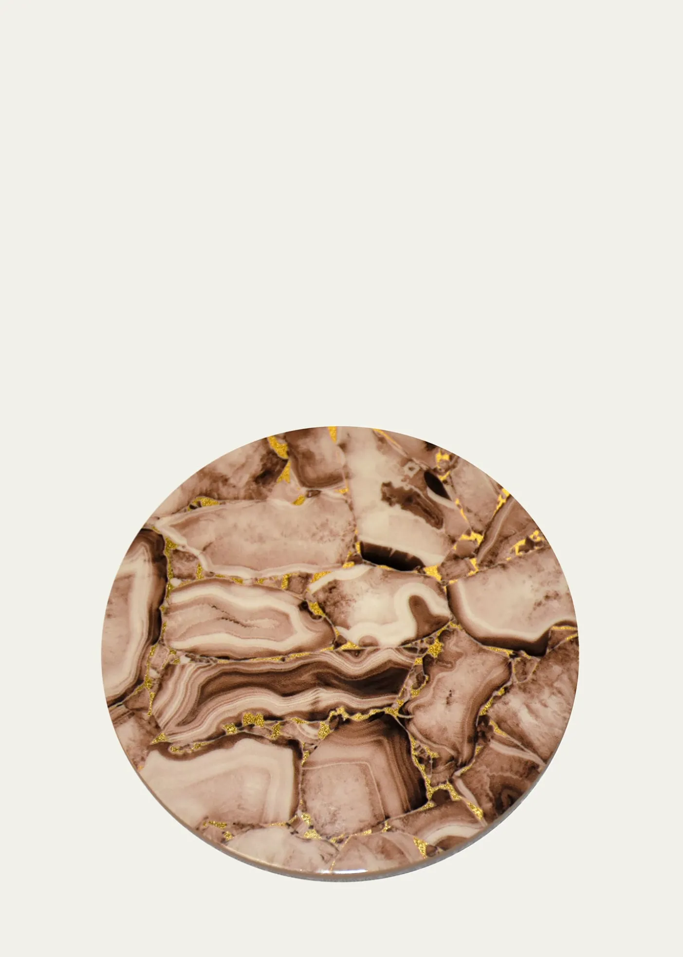 Nomi KBlush Stone Lacquer Round Coasters, Set of 6