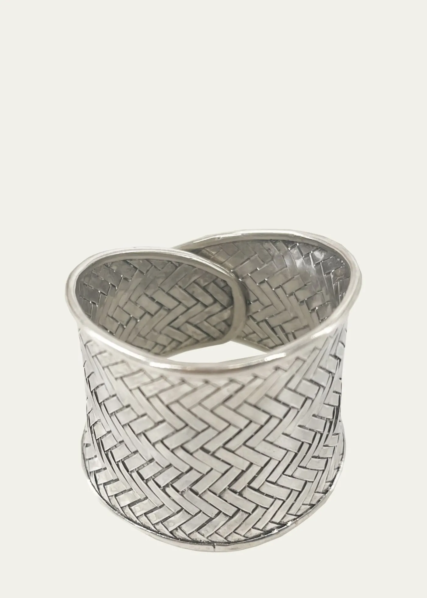 Nomi KSilvertone Cuff Napkin Rings, Set of 4