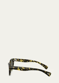 Oliver PeoplesAvelin Havana Acetate Butterfly Sunglasses