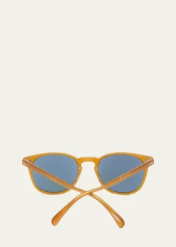 Oliver PeoplesFinley Esq. Sun Acetate Round Sunglasses