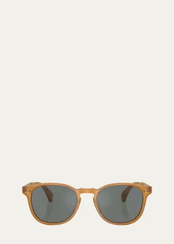 Oliver PeoplesFinley Esq. Sun Acetate Round Sunglasses