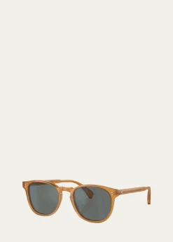Oliver PeoplesFinley Esq. Sun Acetate Round Sunglasses