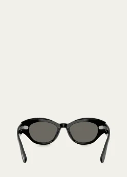 Oliver PeoplesLerrue Oval Sunglasses
