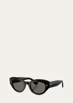 Oliver PeoplesLerrue Oval Sunglasses