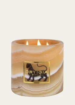 OrtigiaAmbra Nera Alabaster Candle, 8.8 oz.