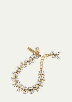 Oscar de la RentaCrystal Leaf Bracelet