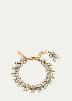 Oscar de la RentaCrystal Leaf Bracelet